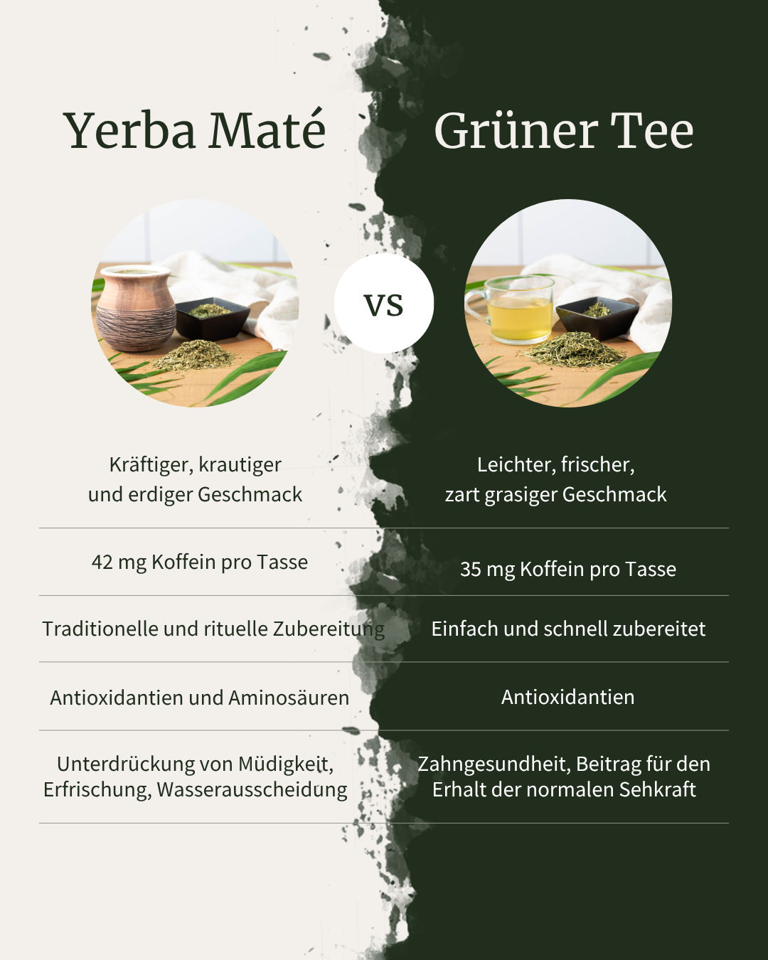 Yerba Maté vs. grüner Tee