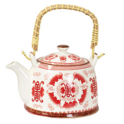 TEE Teekanne mit Sieb - RED CHINESE DECOR